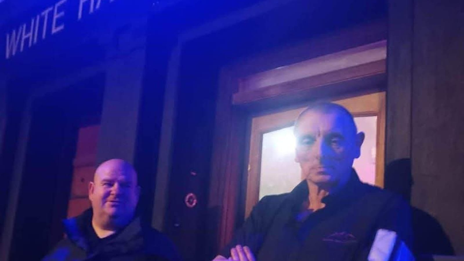Border Security Ltd door supervisors on duty outside a licensed venue at night